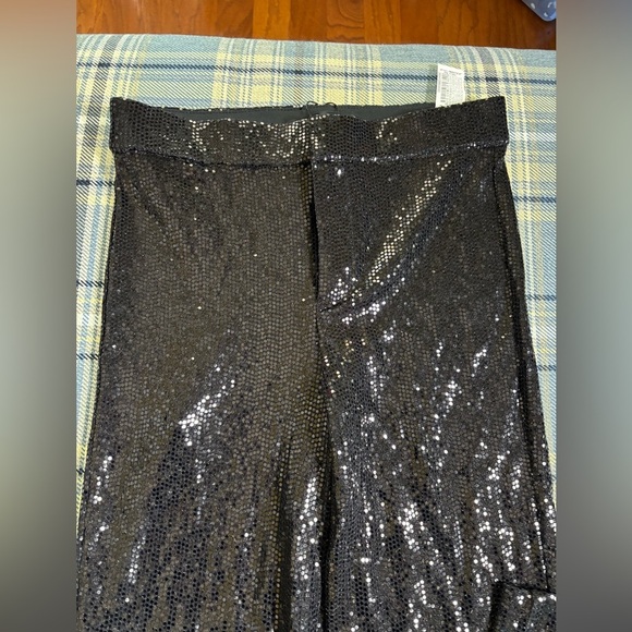 Zara sequined high rise flare size small NWOT Blogger’s Favorite - Picture 11 of 13